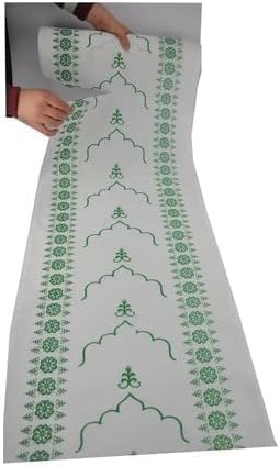Tubibu 100x Einweg Gebetsteppich auf Rolle (50x120 cm) – Wasserabweisende Unterseite – Professionelle Lösung für Moschee, Reise, Hotel & Gäste – Praktische Perforation