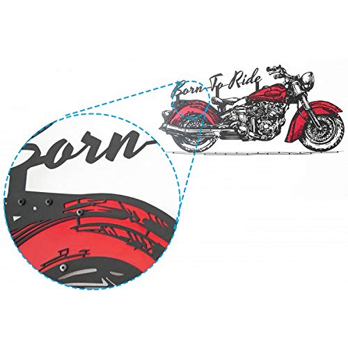 Born to Ride Motorrad-Wandkunst – Größenübersicht