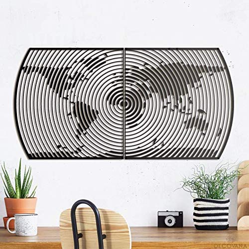Hypnosis Weltkarte – Metall-Wandkunst