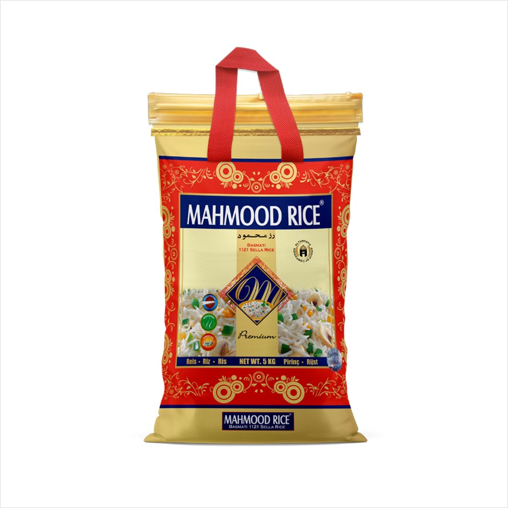 Mahmood Weißer Basmati reis 4,5 KG-Langkorn Basmati Reis aus Pakistan, ideal für indische Gerichte, Currys, Salate und Beilagen (4,5 KG, Premium)