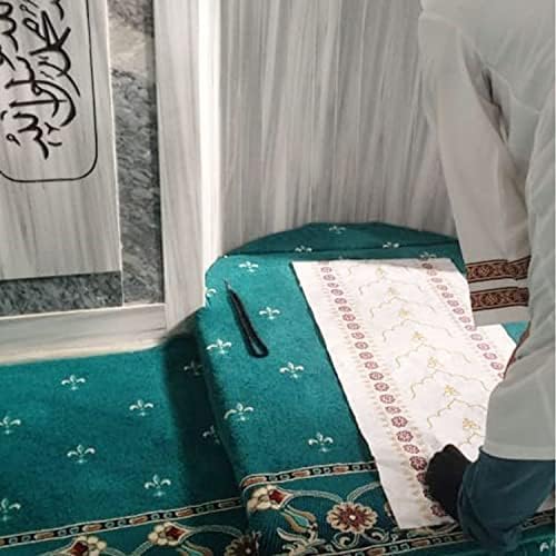 Tubibu 100x Einweg Gebetsteppich auf Rolle (50x120 cm) – Wasserabweisende Unterseite – Professionelle Lösung für Moschee, Reise, Hotel & Gäste – Praktische Perforation