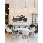 Motorrad-Wandkunst Rot/Schwarz – weitere Ansicht