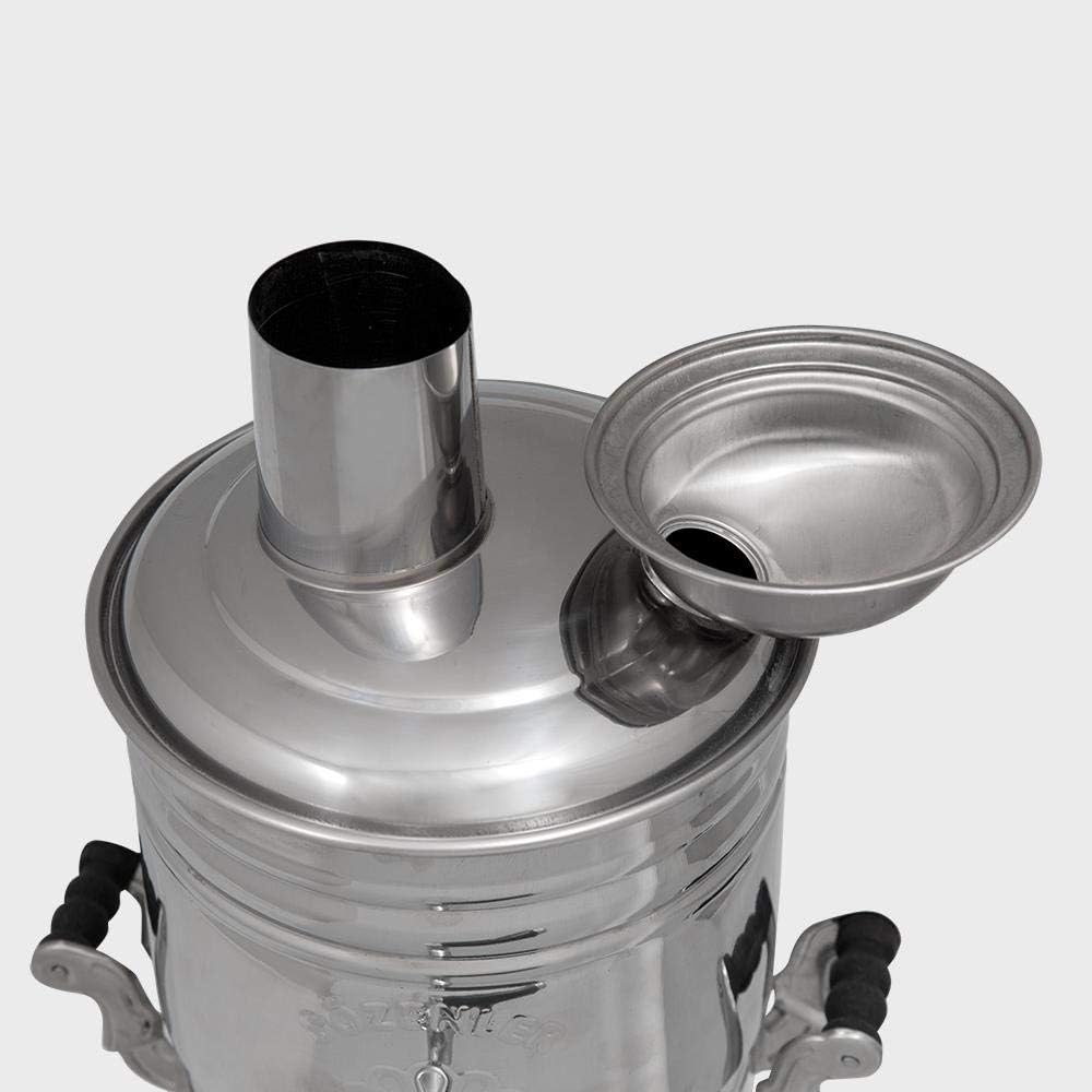 Samowar Wasserkocher mit freier Energie 4L/150oz Semaver Samavar für Boot, Camping, Wandern, Jagen, Yacht, Teekocher (4 Liter)