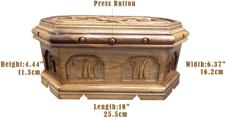 Walnut Treasure Secret Magic Box Handgefertigte einzigartige Schmuckschatulle mit verstecktem Knopf