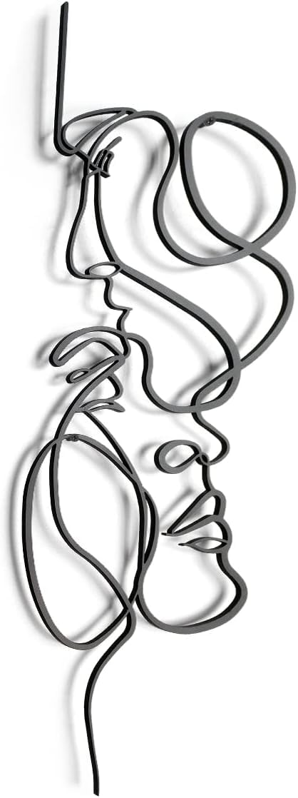 Abstraktes Paar – Größendarstellung 40 × 14 cm