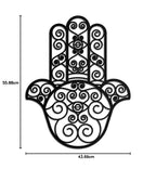 Tubibu %100 Metall Hand der Fatima Hamsa Segen für das Zuhause – in Hebräisch – Viel Glück Wanddekoration Wandkunst