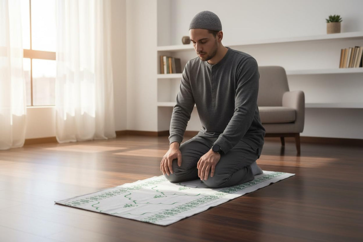 Tubibu 100x Einweg Gebetsteppich auf Rolle (50x120 cm) – Wasserabweisende Unterseite – Professionelle Lösung für Moschee, Reise, Hotel & Gäste – Praktische Perforation