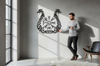 Wikinger Wanddeko aus Metall – Abstrakt, 70 cm, 3D-Schatteneffekt