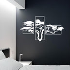 Baum des Lebens – Accasia, Weiß – Metall-Wandkunst, 3D