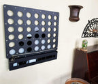 TUBİBU Einzigartige Wanddekoration, bequem zu spielen, außergewöhnliches Geschenk, Wanddekoration, Wandkunst (Connect 4), Schwarz