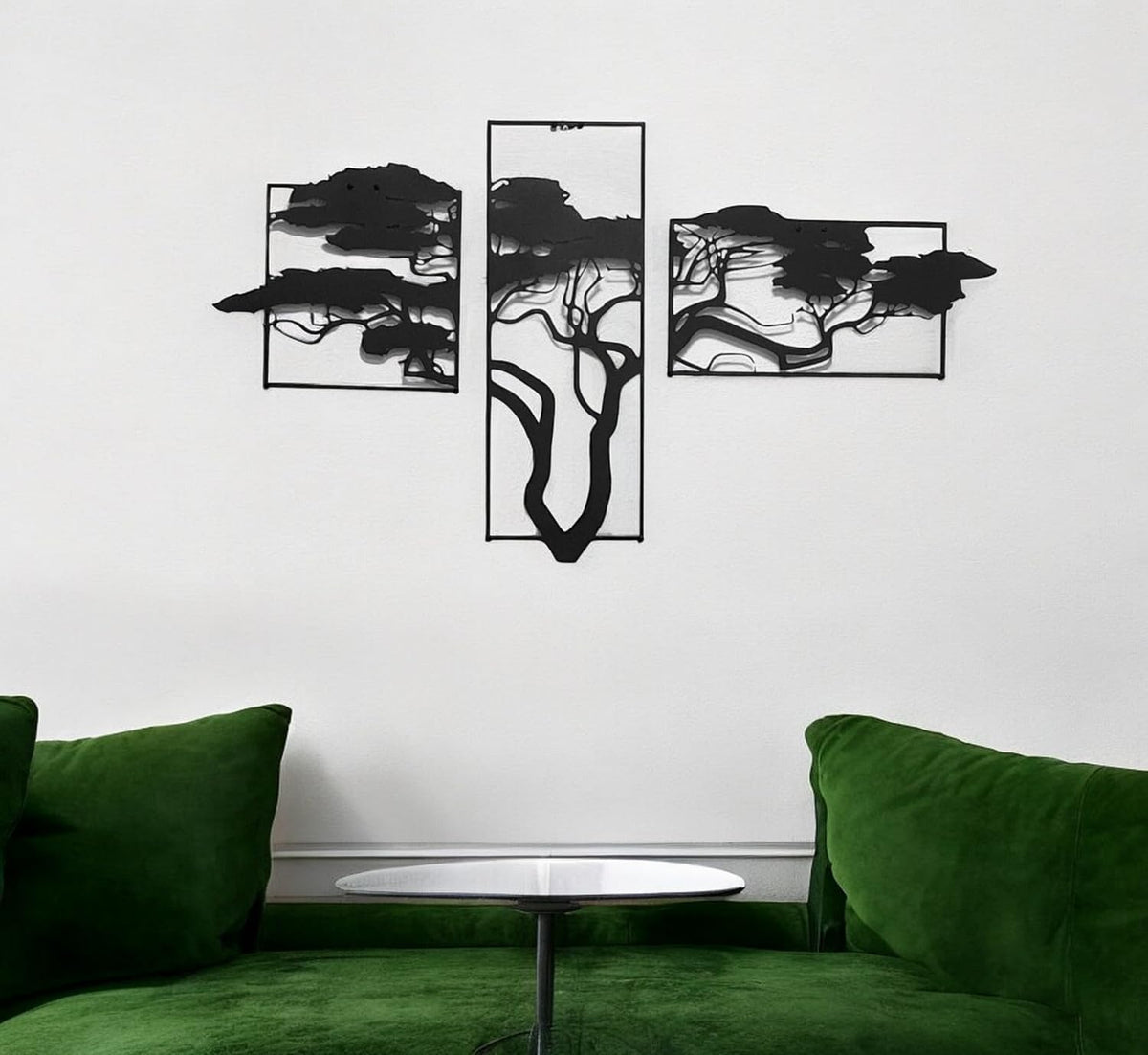Baum des Lebens – Accasia, Schwarz – Metall-Wandkunst, 3D