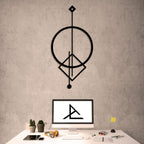 Geometrie – Metall-Wanddekoration 90 x 44 cm