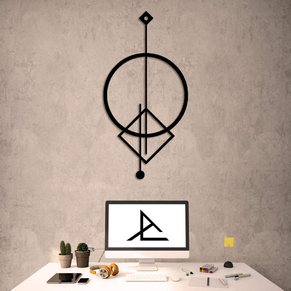 Geometrie – Metall-Wanddekoration 90 x 44 cm