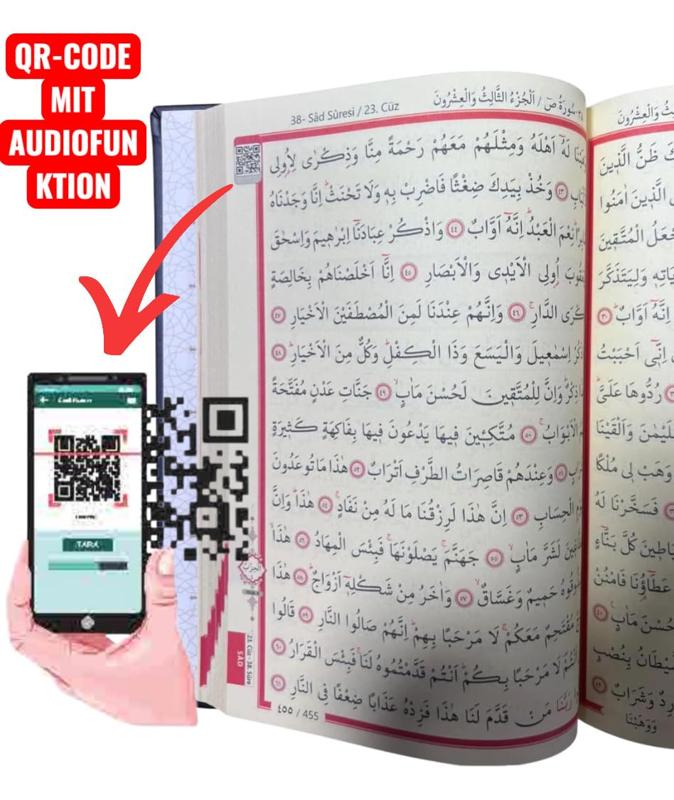 Quran - Der edle Koran – Arabisch-17×24 cm | 616 Seiten | Termo-Leder, Goldschnitt, Hochwertige Ausgabe-Koran auf Arabisch, Kuran Kerim Arapca (Blau)