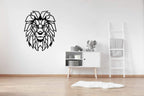 Tubibu Löwenkopf afrikanischer Löwe, geometrische Metall-Wandkunst & Wanddekoration für Zuhause, Büro, Wohnzimmer, Schlafzimmer (mittel) – Default Title