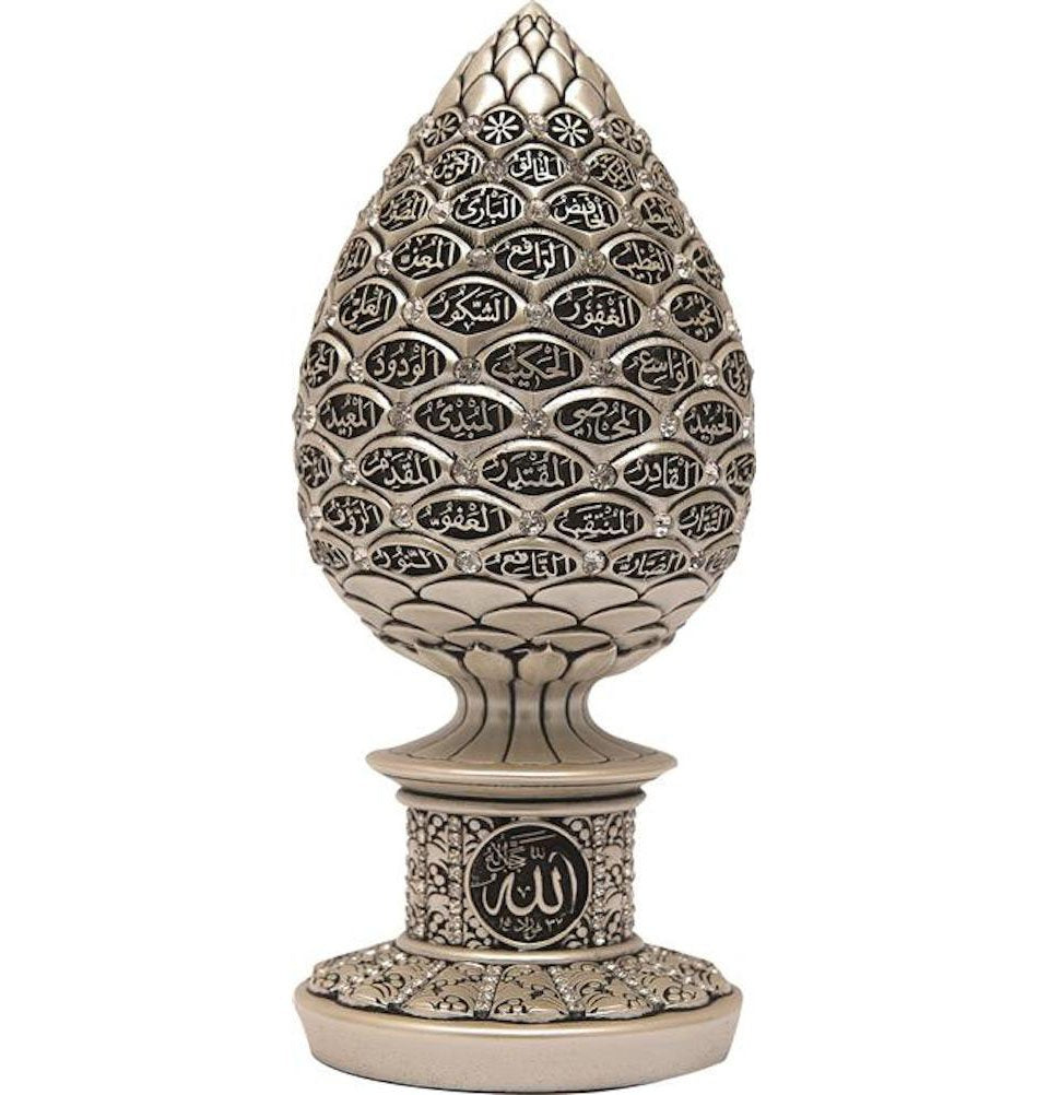 Islamische Tisch Decor Perlmutt Ei Eid Geschenk Skulptur Figur Arabisch 99 Namen von Allah