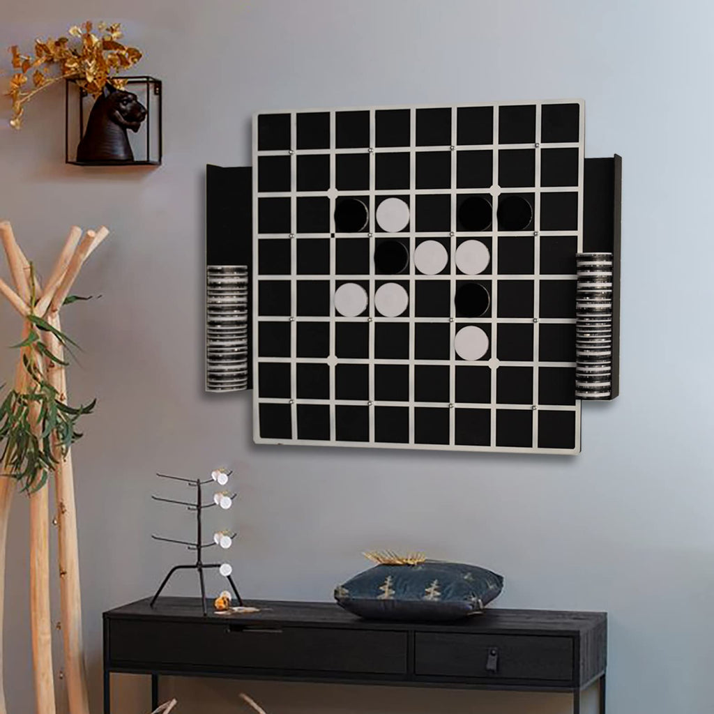 Tubibu Wandspiele, einzigartige Wanddekoration, außergewöhnliches Geschenk, Wanddekoration, Wandkunst, Wandspielbrett, Bürowandkunst, Einweihungsgeschenk (Othello/Reversi)