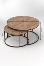 Couchtisch-Set Holzoptik