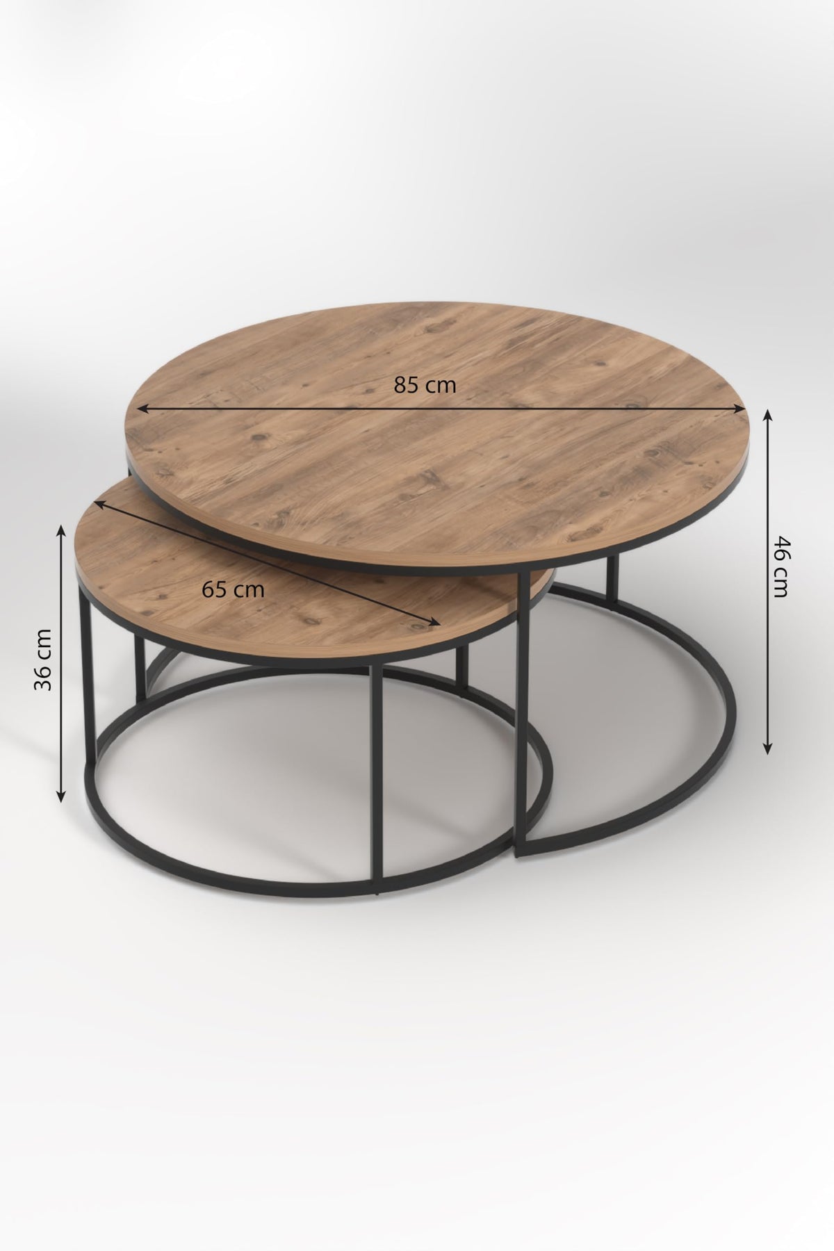 Couchtisch-Set Holzoptik