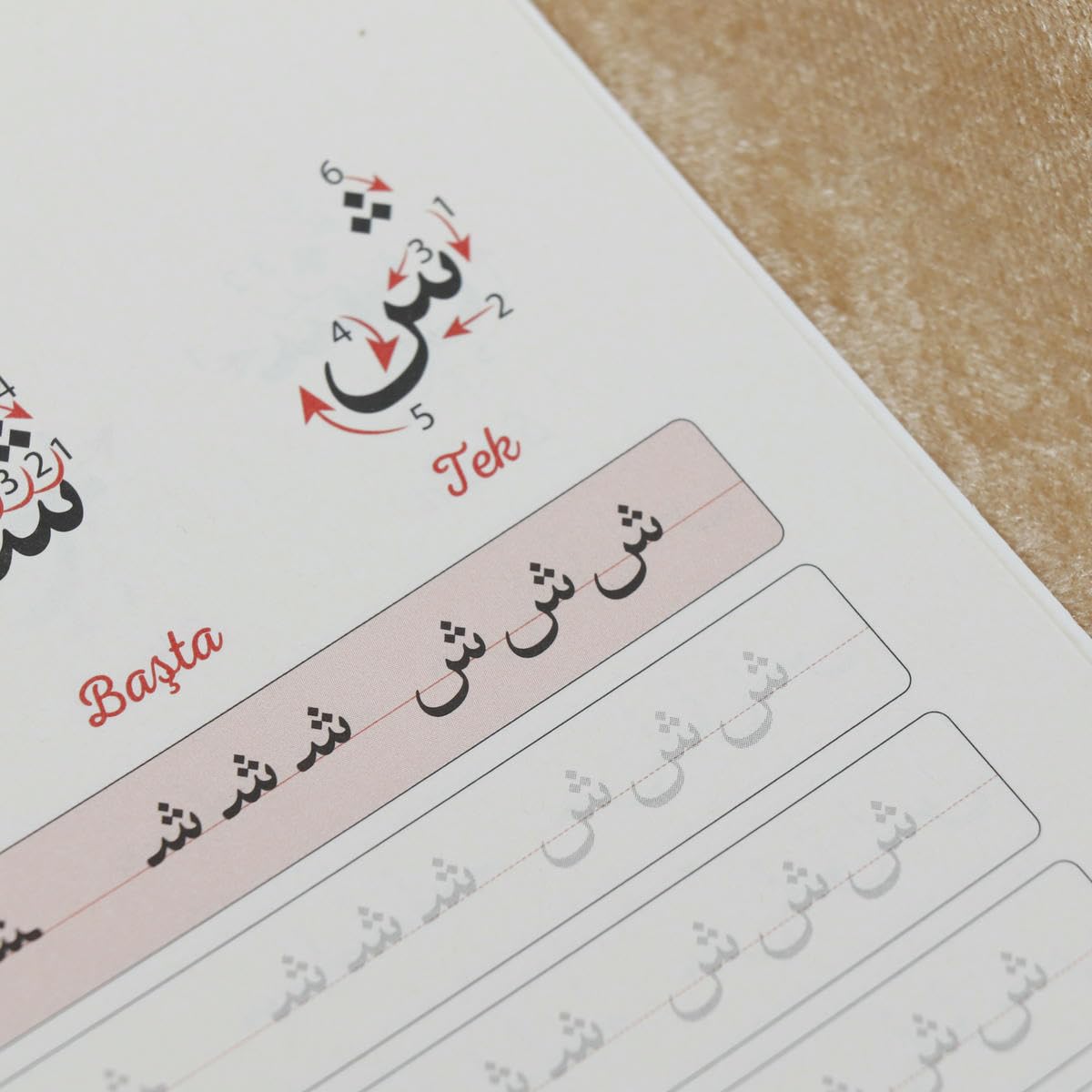 Schattierter Qur’an Zum Nachzeichnen– Mit dem Stift beschreibbarer Mittelgroßer Mushaf | Vollständiger Nachzieh-Qur’an 17x24 CM (Pink)