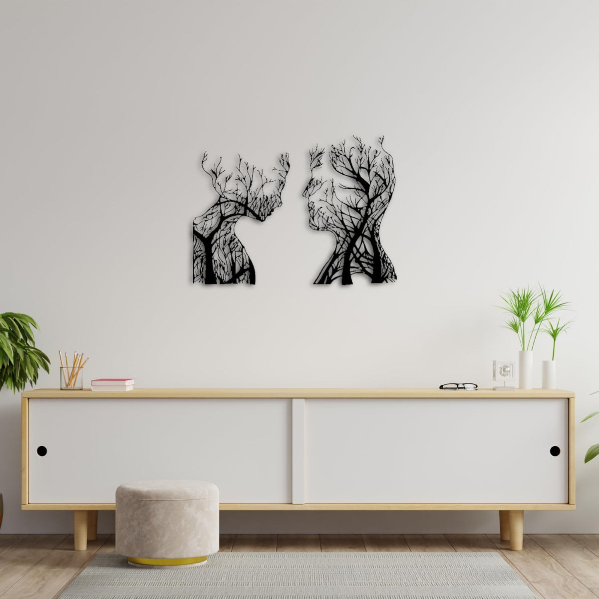 Baum des Lebens – Human – Metall-Wandkunst, 3D