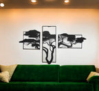 Baum des Lebens – Accasia, Schwarz – Metall-Wandkunst, 3D