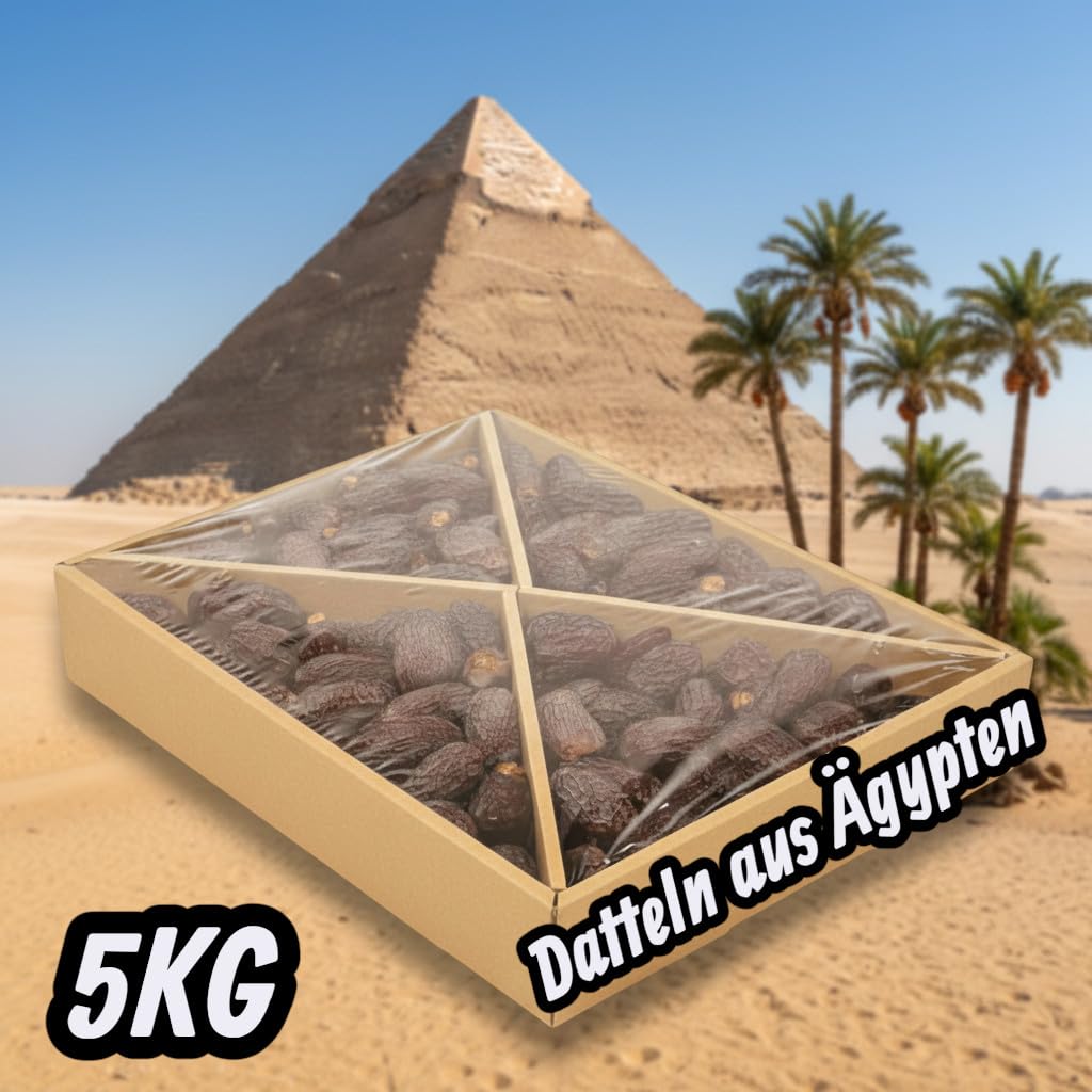 5 Kg Datteln Medjool Medjoul Datteln Kiste | VEGAN | fruchtiger, honigsüßer aromatischer Geschmack |