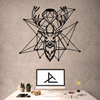 Diamond-Hirsch – Metall-Wanddekoration 52 x 58 cm