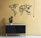 Weltkarte Dekorativ – Metall-Wandkunst 110 x 60 cm