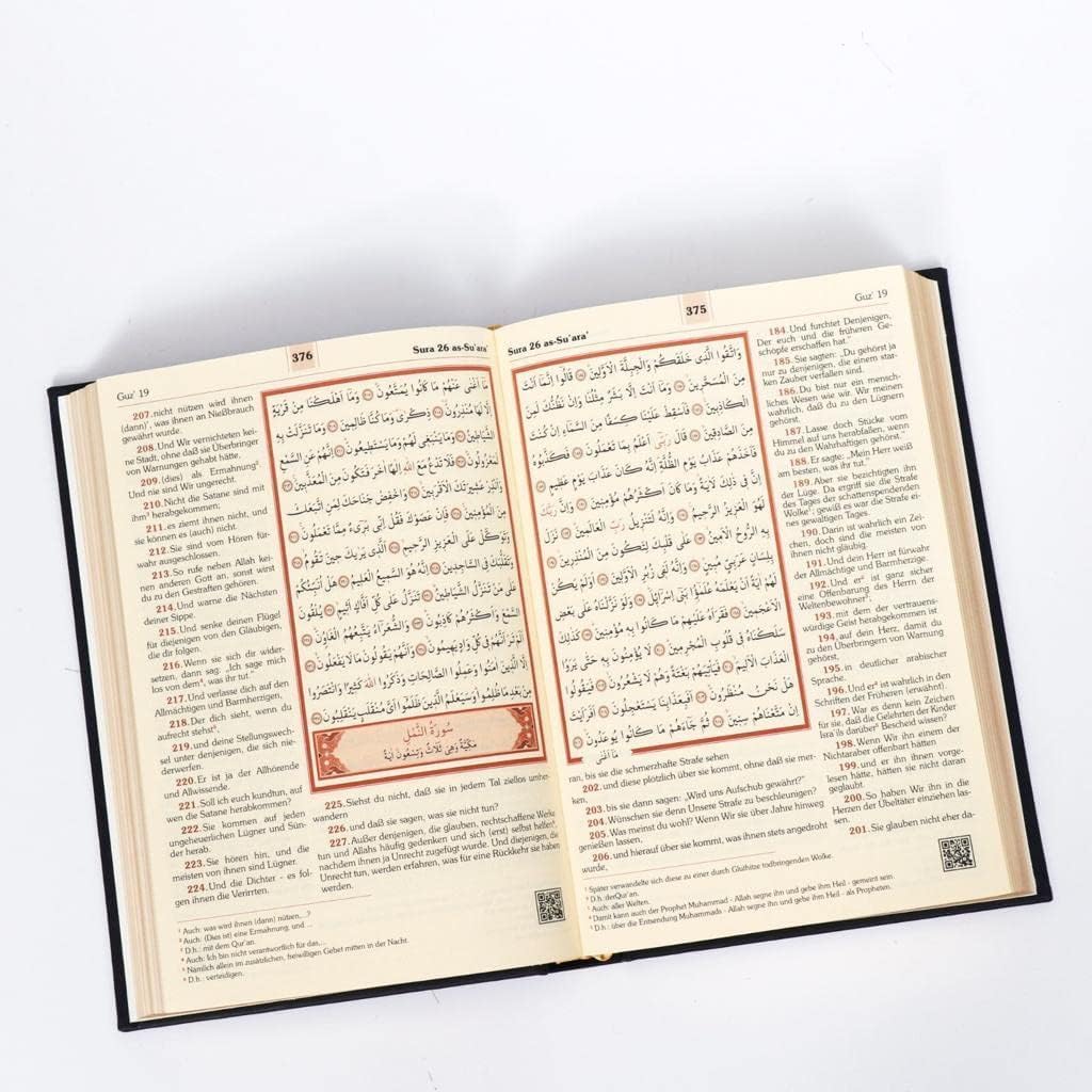 Der edle Koran – Arabisch-Deutsch | Übersetzung von Abu-r-Ridâ Muhammad Ibn Ahmad Ibn Rassoul | 17×24 cm | 616 Seiten | Termo-Leder, Goldschnitt, Hochwertige Ausgabe (White, 20x14 cm)