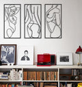 Tubibu 3 Stück dekorative % 100 Metall Get Naked Metall Wandkunst, minimalistische Metall Wanddekoration, Wandschild, Home Office Dekoration, Schlafzimmer Wohnzimmer Dekor, Wandskulptur (3 Stück)