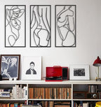 Tubibu 3 Stück dekorative % 100 Metall Get Naked Metall Wandkunst, minimalistische Metall Wanddekoration, Wandschild, Home Office Dekoration, Schlafzimmer Wohnzimmer Dekor, Wandskulptur (3 Stück)