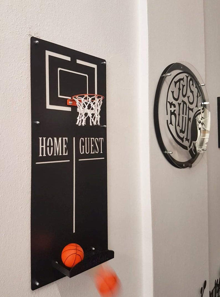Ocartes Basketballkorb aus Metall, Basketballkorb – Wandmontierter Basketballkorb mit Sportraum, Basketballkorb, Büro, Spielzimmer