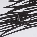 Engelsflügel Metall Wandkunst 100% Metall 2D Skulptur Groß und Breit - Wandbehang für Wohnzimmer Schlafzimmer Schlafsaal Geschenk für Sie in Herzform (Schwarz)