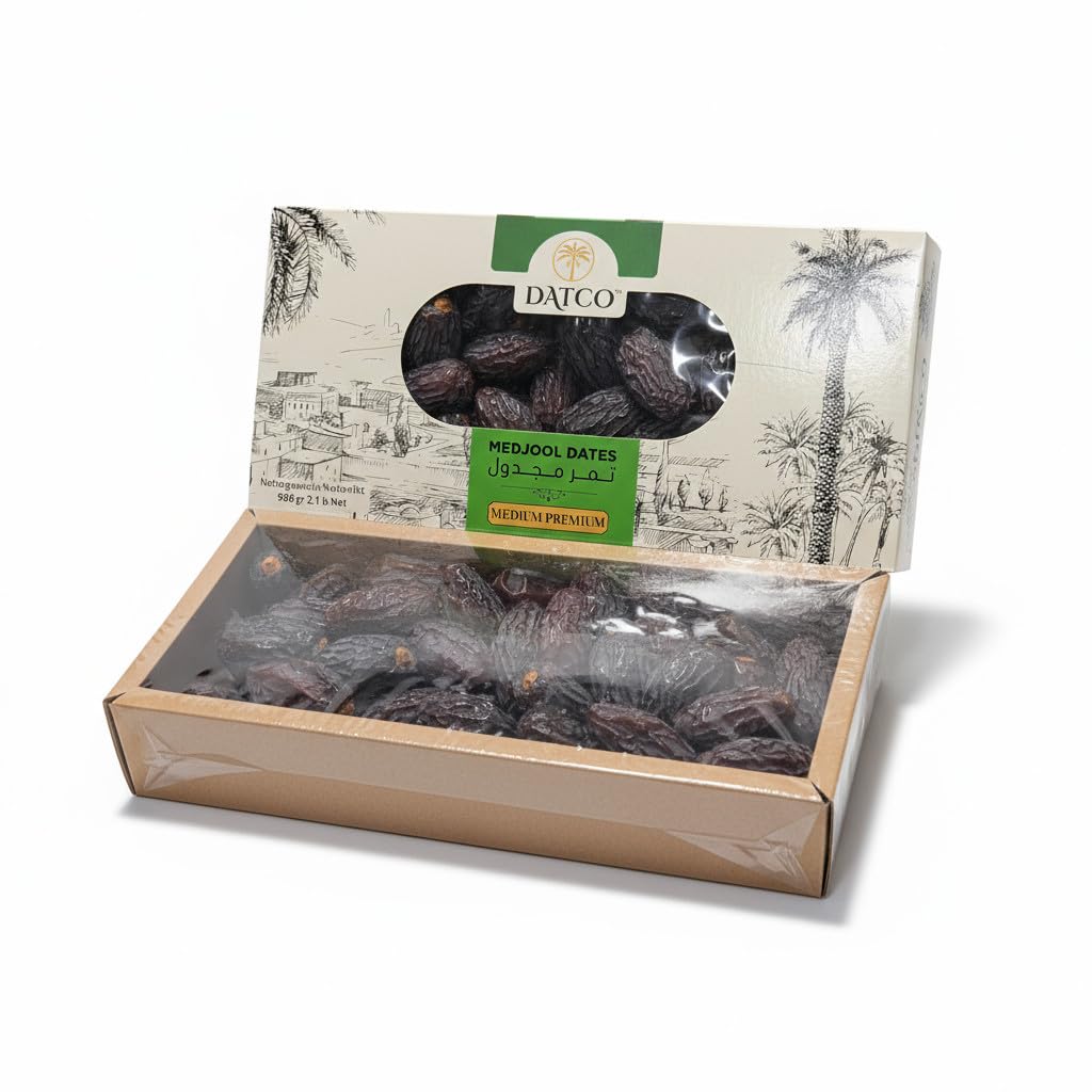 Medjool Medjoul Datteln aus Palästina - 100% naturell I ohne Konservierungsstoffe, Premium Datteln Medjool Medjoul Datteln Kiste Deglet Nour | VEGAN | fruchtiger, honigsüßer aromatischer – stoffe, Premium Datteln Medjool Medjoul Datteln Kiste Deglet Nour | VEGAN | fruchtiger, honigsüßer aromatischer (908 Gr)