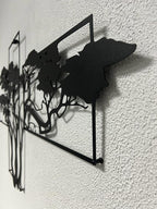 Baum des Lebens – Accasia, Schwarz – Metall-Wandkunst, 3D