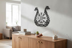 Wikinger Wanddeko aus Metall – Abstrakt, 70 cm, 3D-Schatteneffekt