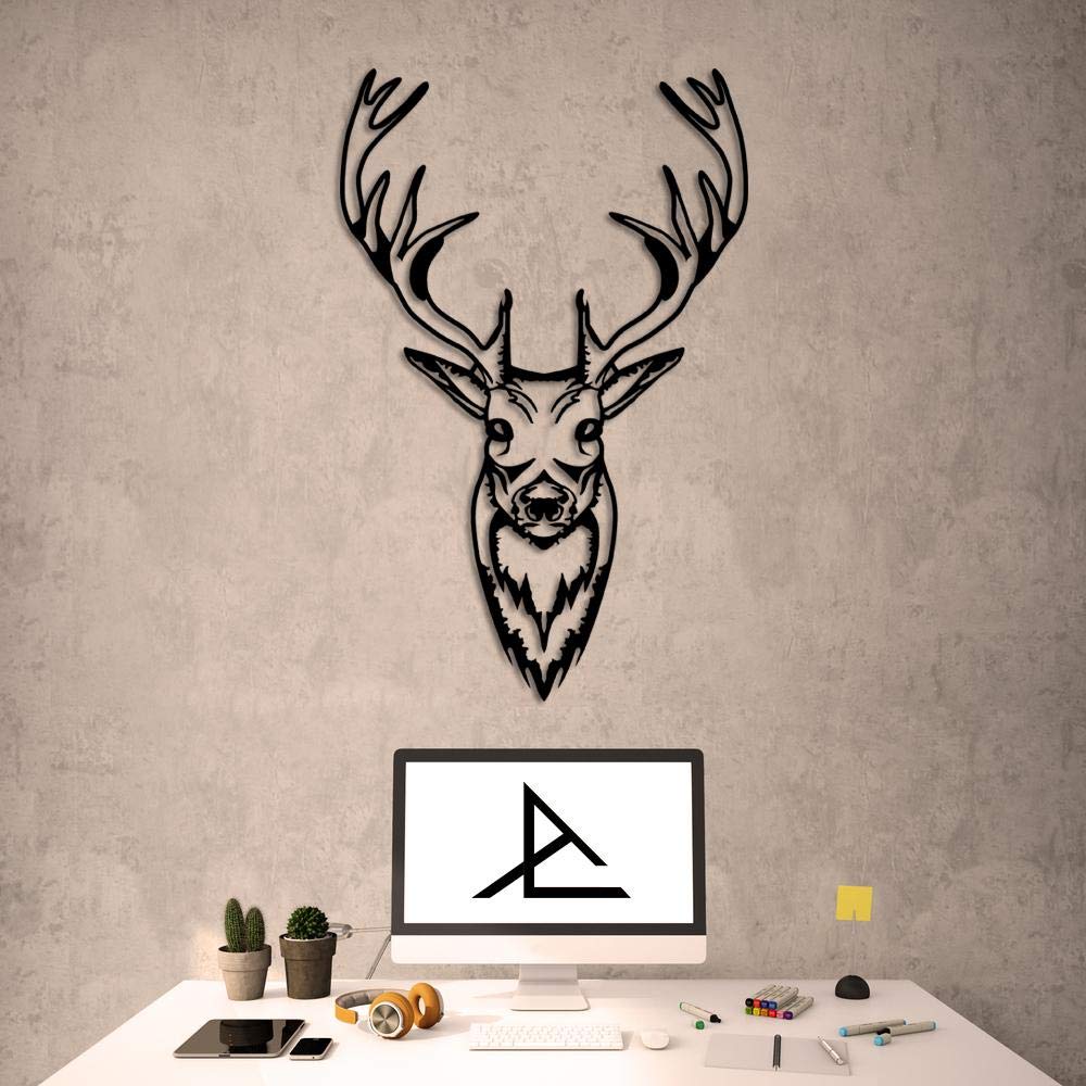Hirsch – Metall-Wanddekoration 55 x 35 cm