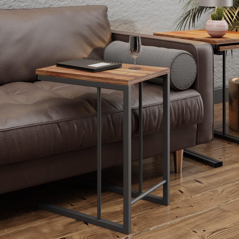 Satztische Holzoptik im Wohnzimmer