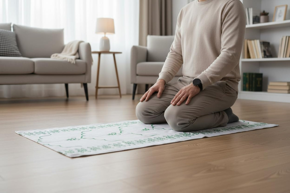 Tubibu 100x Einweg Gebetsteppich auf Rolle (50x120 cm) – Wasserabweisende Unterseite – Professionelle Lösung für Moschee, Reise, Hotel & Gäste – Praktische Perforation –  – Wasserabweisende Unterseite – Professionelle Lösung für Moschee, Reise, Hotel & Gäste – Praktische Perforation (Grün)
