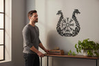Wikinger Wanddeko aus Metall – Abstrakt, 70 cm, 3D-Schatteneffekt