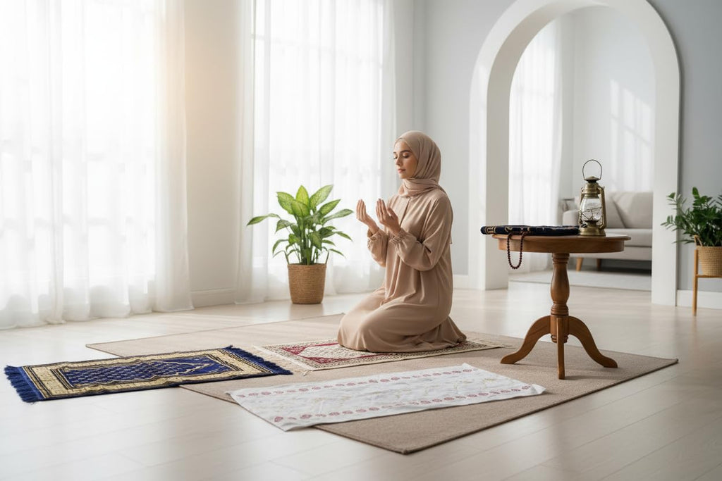 Tubibu 100x Einweg Gebetsteppich auf Rolle (50x120 cm) – Wasserabweisende Unterseite – Professionelle Lösung für Moschee, Reise, Hotel & Gäste – Praktische Perforation
