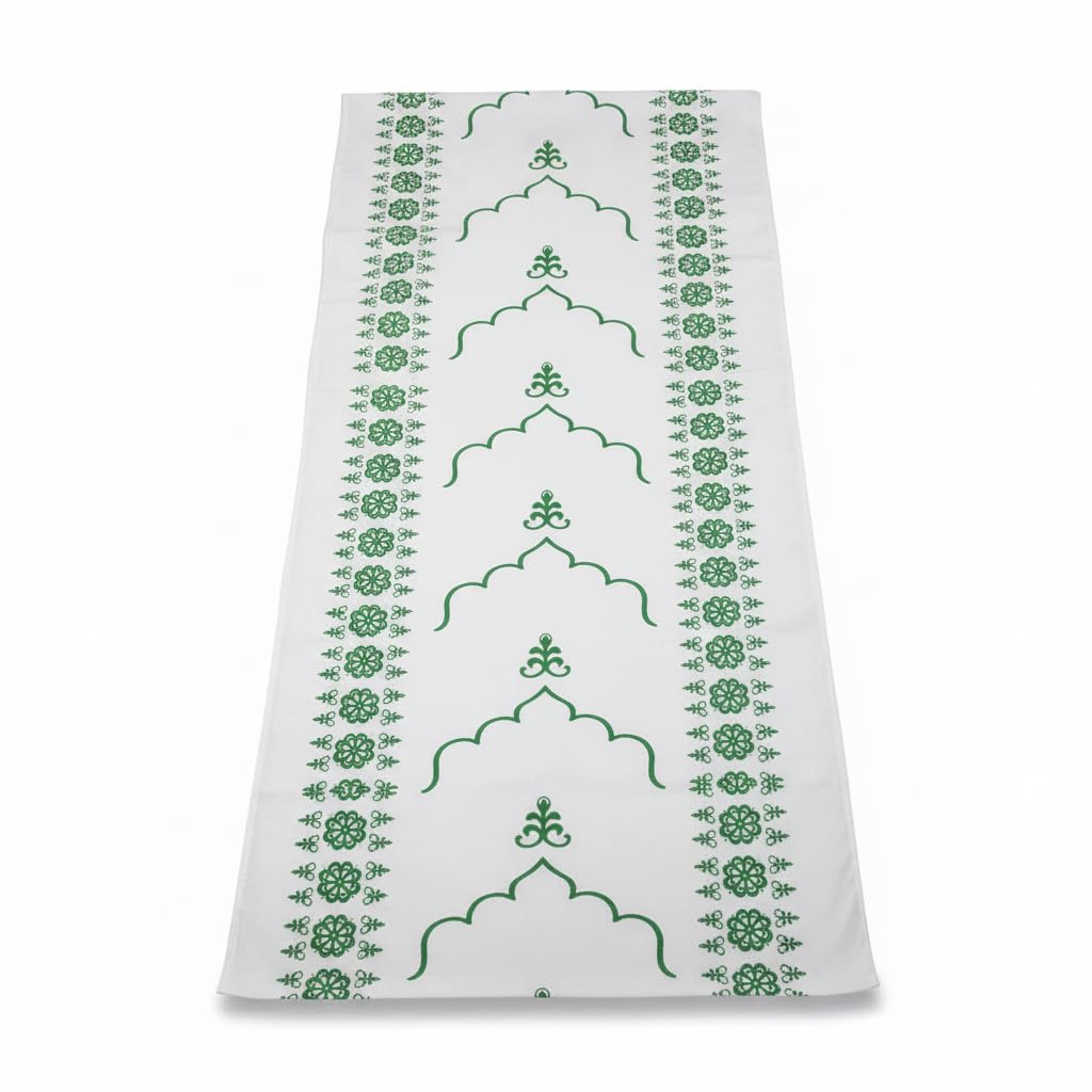 Tubibu 100x Einweg Gebetsteppich auf Rolle (50x120 cm) – Wasserabweisende Unterseite – Professionelle Lösung für Moschee, Reise, Hotel & Gäste – Praktische Perforation