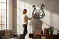 Wikinger Wanddeko aus Metall – Abstrakt, 70 cm, 3D-Schatteneffekt