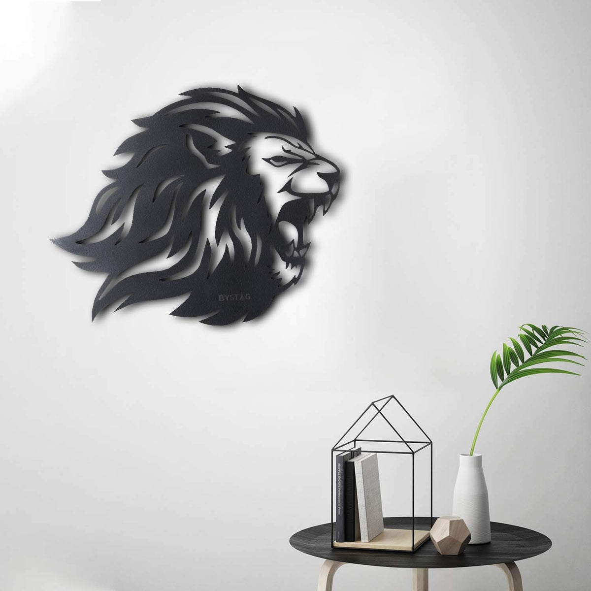 Tubibu Metall-Wanddekoration, Löwe, 3D-Metallskulptur, Wanddekoration für Zuhause, Büro, Schlafzimmer, Wohnzimmer, Außendekoration, 40,6 x 50,8 cm
