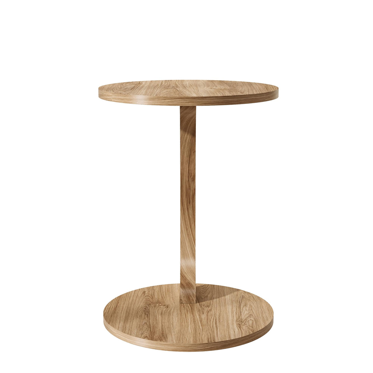 Beistelltisch C-Form Nussbaum-Optik