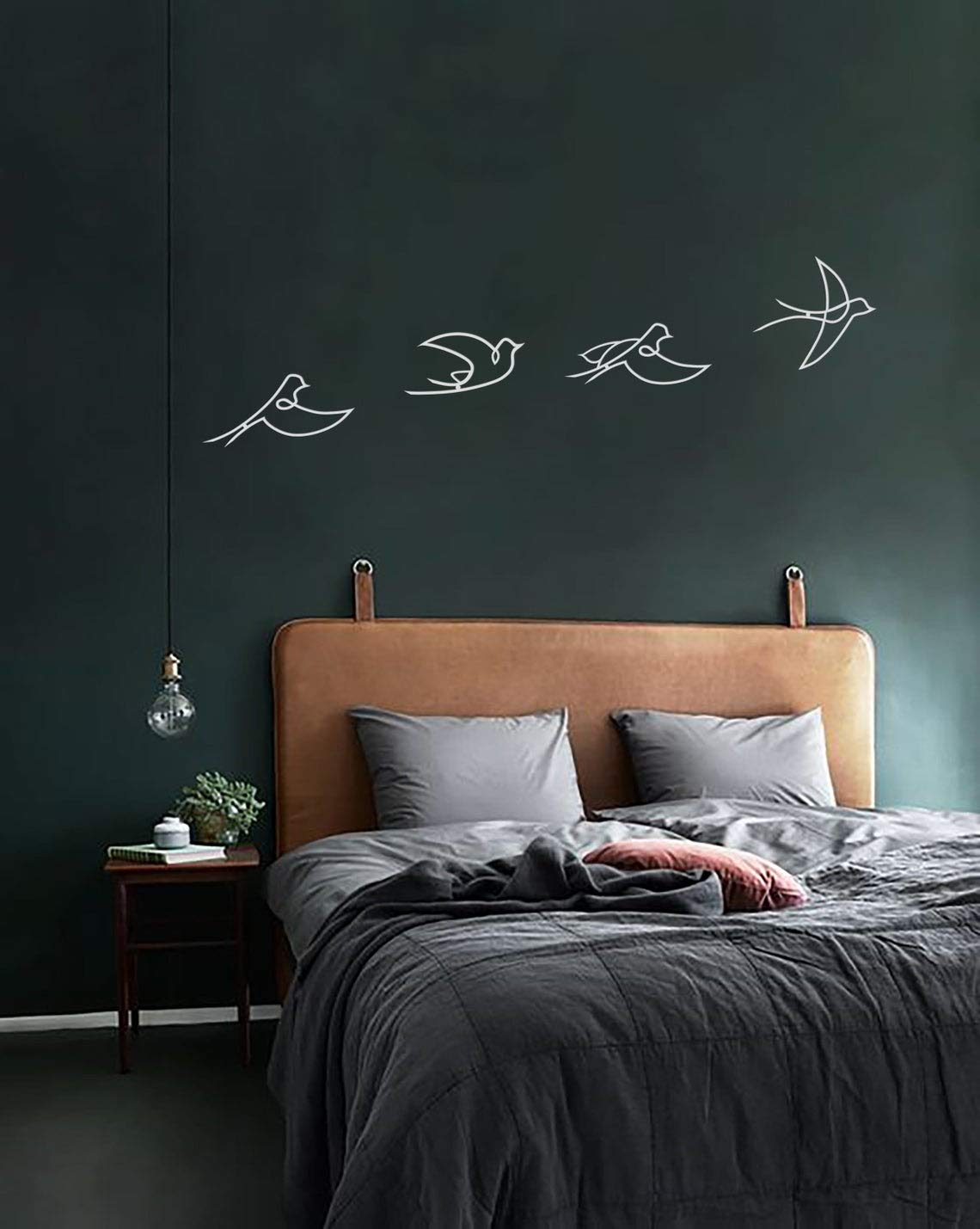 Fliegende Vögel – Metall-Wandkunst, in Schwarz und Weiß