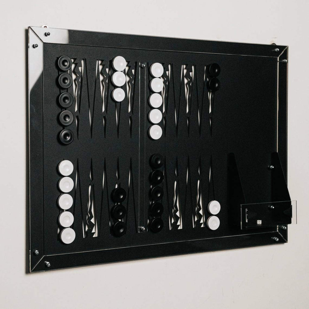 Tubibu Wandspiele, einzigartige Wanddekoration, außergewöhnliches Geschenk, Wanddekoration, Wandkunst, Wandspielbrett, Bürowandkunst, Einweihungsgeschenk (Backgammon)