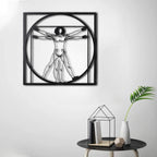 Tubibu Wanddekoration aus Metall, Motiv: Mann, Metallskulptur, für Zuhause, Büro, Schlafzimmer, Wohnzimmer, Außendekoration, 40,6 x 50,8 cm