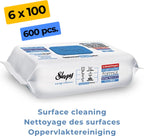 Sleepy Easy Clean Oberflächen-Reinigungstücher mit Bleichzusatz – 6 × 100 Stück (600 Tücher)